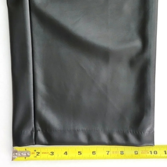 Maison Cinqcent 500 Plus Women's Pull On Pants Black Faux Leather Stretch  Sz 1X - Picture 10 of 11